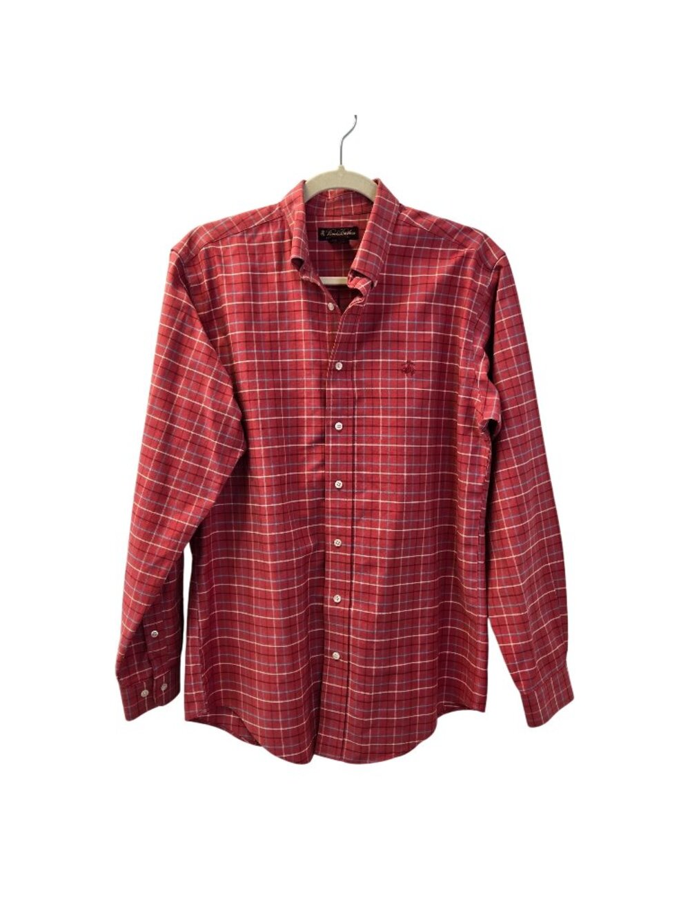 Brooks Brothers Supima Cotton Plaid Button Down Shirt Size XL